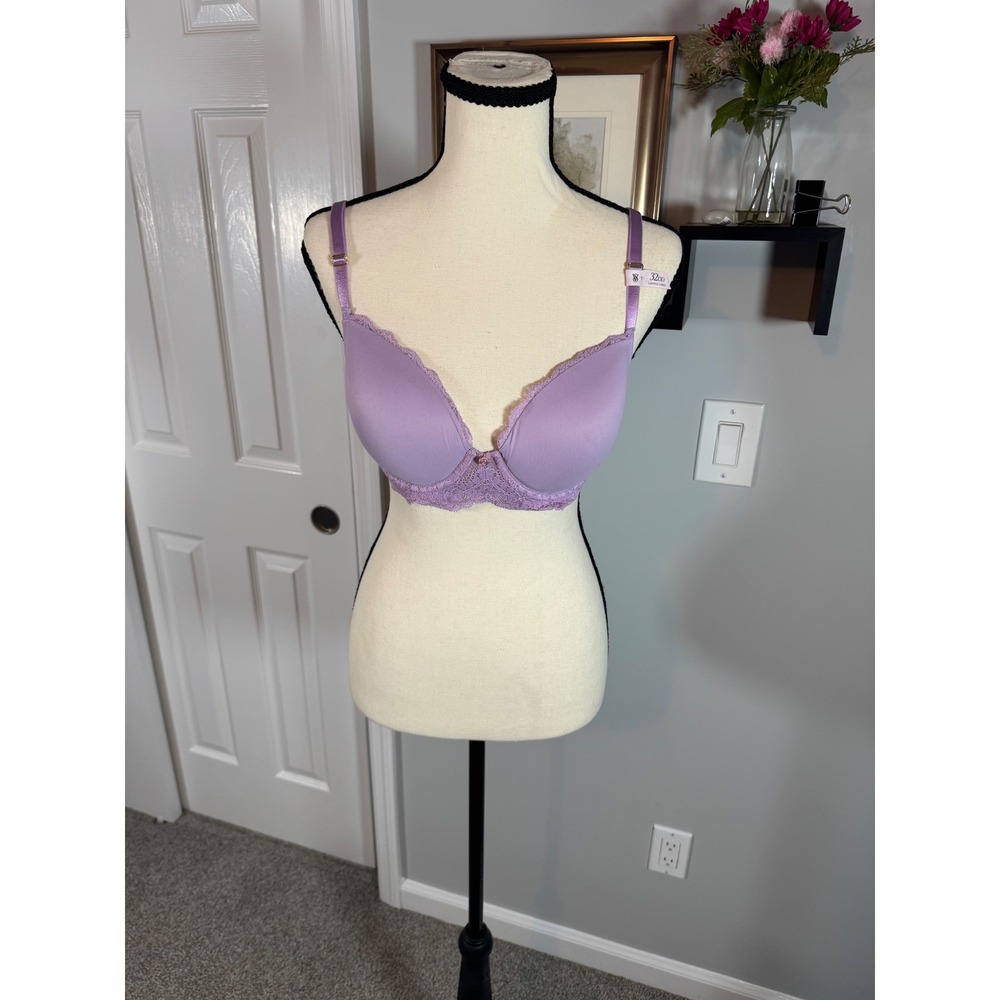 Victorias Secret Dream Angels Lightly Lined Demi Bra Lavender Lace 32DD